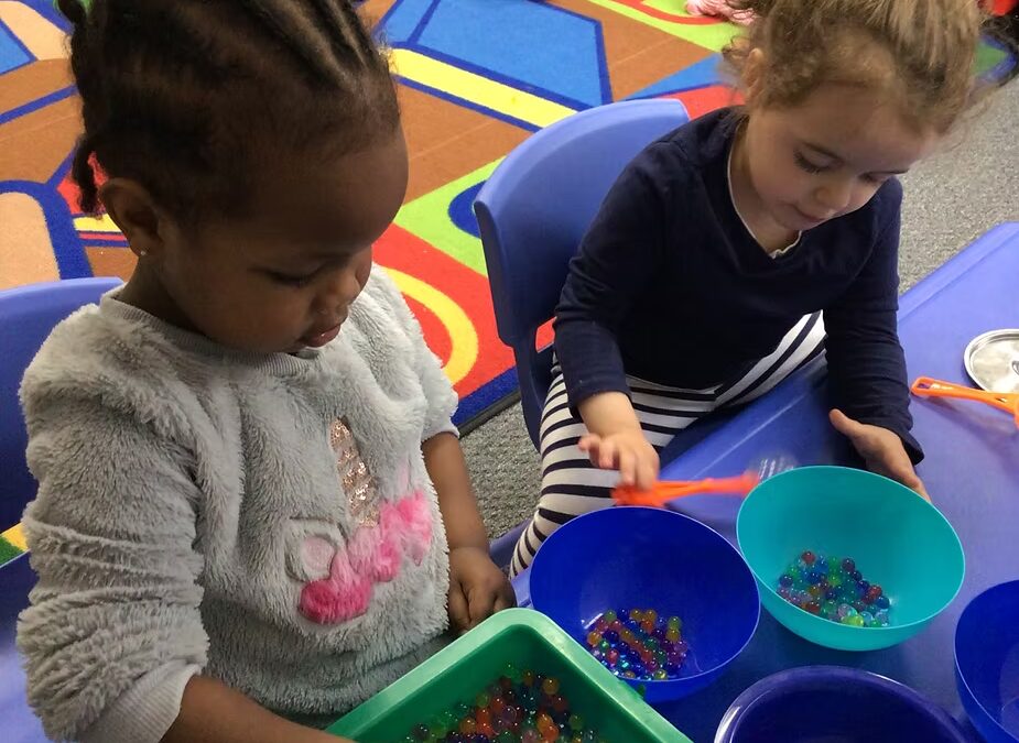 kids having fun with water beads activities